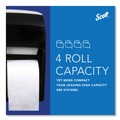 Toilet Paper Dispensers | Scott 44518 11.25 in. x 6.31 in. x 12.75 in. Pro High Capacity Coreless SRB Tissue Dispenser - Black (1/Carton) image number 7