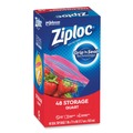 Food Service | Ziploc 351317 1 Quart 1.75 mil. 9.63 in. x 8.5 in. Double Zipper Storage Bags - Clear (9/Carton) image number 3