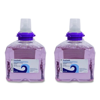 SKIN CARE AND HYGIENE | Boardwalk 5361-02-GCE00LP 1200 mL Lavender Foam Soap Refill - Cranberry Scent (2/Carton)