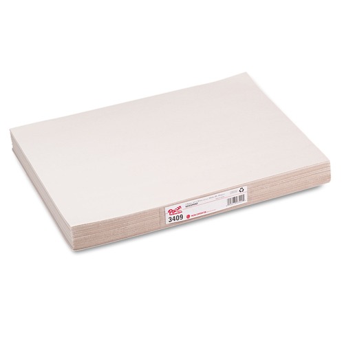 Copy & Printer Paper | Pacon P3409 12 in. x 18 in. 30 lbs. Newsprint Weight Newsprint - White (500/Pack) image number 0