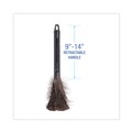  | Boardwalk BWK914FD 9 in. to 14 in. Retractable Plastic Handle Feather Duster - Black image number 3