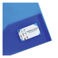 Report Covers & Pocket Folders | Avery 47811 11 in. x 8.5 in. 20 Sheet Capacity 2-Pocket Plastic Folder - Translucent Blue image number 2