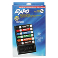 Washable Markers | EXPO 80556A Broad Chisel Tip Low-Odor Dry Erase Marker and Organizer Kit - Assorted Colors (6/Set) image number 0