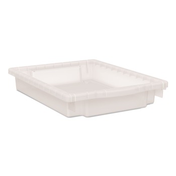 DESK ACCESSORIES AND OFFICE ORGANIZERS | HON HFMBIN3 Flagship 12.75 in. x 16 in. x 3 in. 1 Section Storage Bins - Translucent White