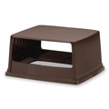 Trash & Waste Bins | Rubbermaid Commercial FG256V00BRN 23 in. x 26.63 in. x 13 in. Hooded Top Glutton Receptacle without Door - Brown image number 0