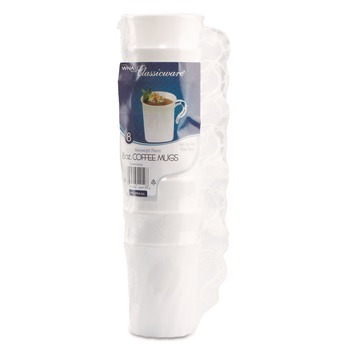 CUPS AND LIDS | WNA WNA RSCWM8248W 8 oz Classicware Plastic Coffee Mugs - White (192/Carton)