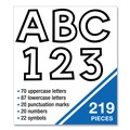 Arts & Crafts Supplies | Carson-Dellosa 130100 219-Piece 4 in. EZ Letter Combo Pack - White Characters, Black Background (1-Pack) image number 3