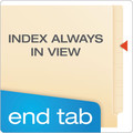 File Folders | Pendaflex 62714EE SmartShield 2 Fasteners Letter Size End Tab Fastener Folders - Manila Exterior (50/Box) image number 1