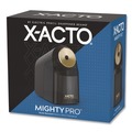 Pencil Sharpeners | X-ACTO 1606X 4 in. x 8 in. x 7.5 in. AC-Powered Mighty Pro Electric Pencil Sharpener - Black/Gold/Smoke image number 1