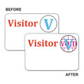 Labels | C-Line 97004 3 in. x 2 in. Time's Up! Self-Expiring One-Day Visitor Badges - White (100/Box) image number 1