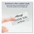 Labels | Avery 06522 Easy Peel 2 in. x 4 in. Mailing Labels with Sure Feed Technology - Glossy Clear (10/Sheet, 10 Sheets/Packt) image number 1