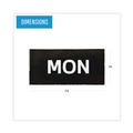 Office Presentation Supplies | MasterVision FM1007 2 in. x 1 in. Days of Week Interchangeable Magnetic Board Accessories - Black/White (7/Pack) image number 2