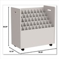 Office Filing Cabinets & Shelves | Safco 3083 30.25 in. x 15.75 in. x 29.25 in. 50 Compartments Laminate Mobile Roll Files - Putty image number 1