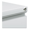 Office Filing Cabinets & Shelves | Alera ALEPBBFLG 14.96 in. x 19.29 in. x 21.65 in. 2-Drawer File Pedestal with Full-Length Pull - Light Gray image number 3