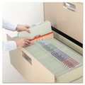 File Folders | Smead 18776 Four SafeSHIELD Fasteners 2/5-Cut Tabs 1 Divider Legal Size Pressboard Classification Folders - Gray-Green (10/Box) image number 6