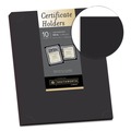Frames | Southworth PF18-02 12 in. x 9.5 in. 105 lbs. Linen Stock Certificate Holder - Black (10/Pack) image number 1