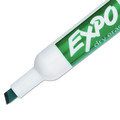 Washable Markers | EXPO 80004A Broad Chisel Tip Low-Odor Dry-Erase Marker - Green (1-Dozen) image number 4