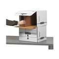  | Bankers Box 00061 SIDE-TAB Letter File Storage Boxes - White/Blue (12/Carton) image number 5