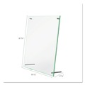 Mailroom Equipment | Deflecto 799693 Letter Insert Superior Image Beveled Edge Sign Holder - Clear/Green-Tinted Edges image number 8
