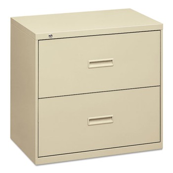 HON H432.L.L 400 Series 30 in. x 18 in. x 28 in. 2 Legal/Letter Size Lateral File Drawers - Putty
