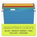 File Folders | Pendaflex 6152 1/5 ASST SureHook 1/5-Cut Tabs Letter Size Hanging Folders - Assorted Colors (20/Box) image number 4