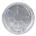  | Handi-Foil 204630 9 in. Diameter 48 oz. Round Aluminum Container with Lid - Silver (500/Carton) image number 3