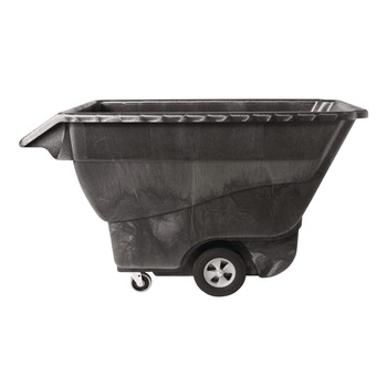 Rubbermaid Commercial FG9T1500BLA 1250 lbs. Capacity Rectangular Structural Foam Tilt Truck - Black