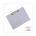 Clipboards | Universal UNV40302 0.5 in. Clip Capacity 11 in. x 8.5 in. Landscape Orientation Plastic Brushed Aluminum Clipboard - Silver image number 5