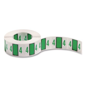 Smead 67374 1 x 1.25 Numerical End Tab File Folder 4 Labels - White (1-Roll)