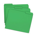 File Folders | Smead 12134 0.75 in. Expansion Reinforced 1/3-Cut Top Tab Colored File Folders - Letter Size/Green (100/Box) image number 1