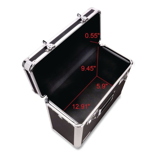 Office Filing Cabinets & Shelves | Vaultz VZ01187 13.75 in. x 7.25 in. x 12.25 in. Locking Letter File Chest - Black image number 0