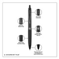 Pens | uni-ball 70462 207 Plusplus 0.7 mm Retractable Gel Pen - Black Ink/Black Barrel/Medium (1-Dozen) image number 4