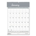 Clearance Center | House of Doolittle 333 15.5 in. x 22 in. 12-Month (Jan-Dec 2026) Bar Harbor Recycled Wirebound Monthly Wall Calendar - White/Blue/Gray Sheets image number 0