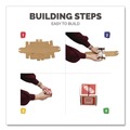 Arts & Crafts Supplies | Bankers Box 100016408 At Play 123 ABC Learning Blocks Corrugated Board Assorted 50/Pack image number 2
