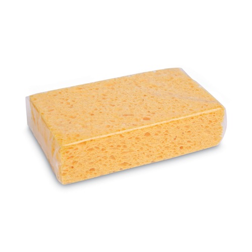 Just Launched | Boardwalk C31BWK 3-2/3 in. x 6-2/25 in. x 1-11/20 in. Cellulose Sponges - Medium, Yellow (24-Piece/Carton) image number 0