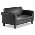 Office Furniture & Lighting | Alera ALERL22LS10B Reception Lounge Sofa Series 55.5 in. x 31.5 in. x 33.07 in. 2-Cushion Loveseat - Black image number 1