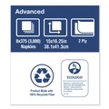 Paper Towels and Napkins | Tork NP5240C 2-Ply 15 in. x 16.25 in. Advanced Dinner Napkins - White (8/Carton) image number 7