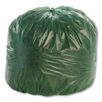 Stout by Envision G3340E11 Controlled Life-Cycle 33 in. x 40 in. 1.1 mil. 33 Gallon Plastic Trash Bags - Green (40/Box)