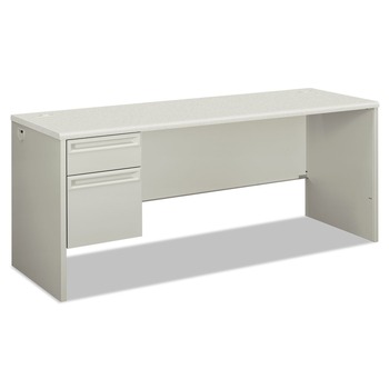 HON H38855L.B9.Q 38000 Series 72 in. x 24 in. x 29.5 in. Single Left Pedestal Credenza - Silver/Gray