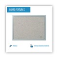 Mailroom Equipment | MasterVision FB0470608 24 in. x 18 in. Designer Fabric Bulletin Board - Gray Fabric/Gray Frame image number 5
