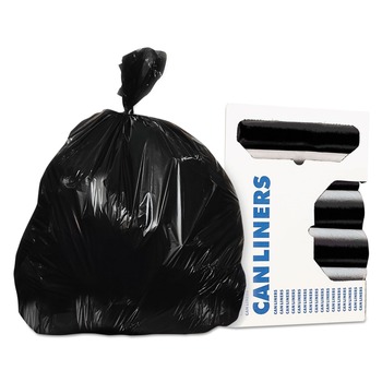 TRASH WASTE BINS | AccuFit H7450PK R01 Prime Resin 1.3 mil 37 in. x 50 in. Can Liners - Black (100-Piece/Carton)