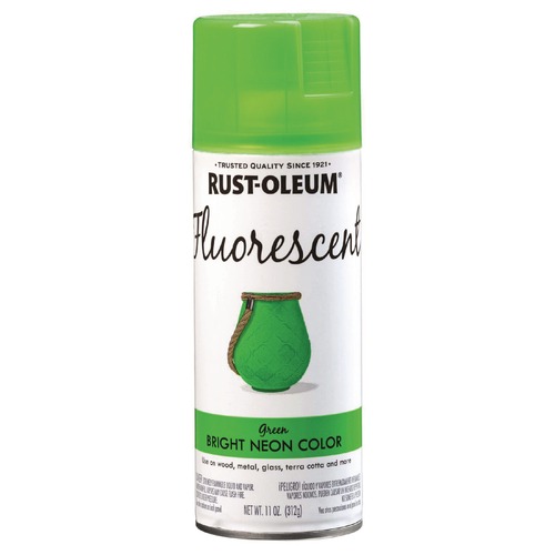 Painting | Rust-Oleum 342417 Specialty Fluorescent Spray Paint, Flat Fluorescent Green, 11oz Aerosol Can image number 0