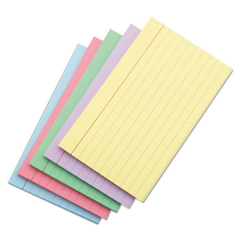 FLASH CARDS | Universal UNV47216 3 in. x 5 in. Index Cards - Blue/Violet/Green/Cherry/Canary (100-Piece/Pack)