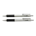 Pens | Zebra 29212 F-402 Fine 0.7 millimeter Retractable Ballpoint Pen - Black Ink/Stainless Steel/Black Barrel (2/Pack) image number 1
