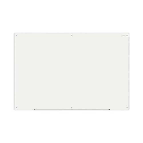 White Boards | Universal UNV43234 72 in. x 48 in. Frameless Glass Marker Board - White Surface image number 0