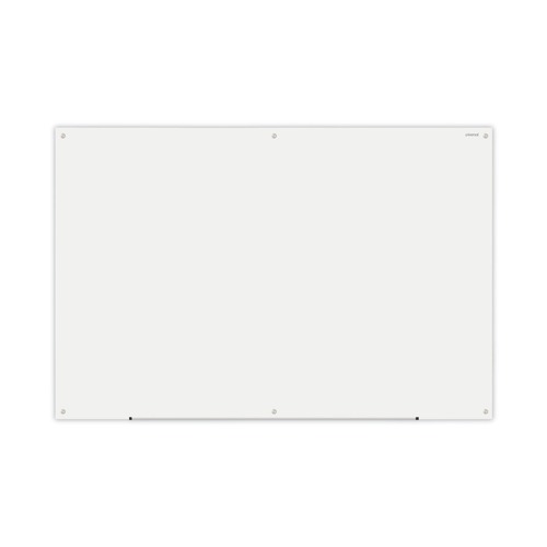 White Boards | Universal UNV43234 72 in. x 48 in. Frameless Glass Marker Board - White Surface image number 0