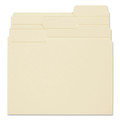 File Folders | Smead 10395 0.75 in. Expansion 1/3-Cut SuperTab Reinforced Guide Height Top Tab Folders - Letter Size/Manila (100/Box) image number 2