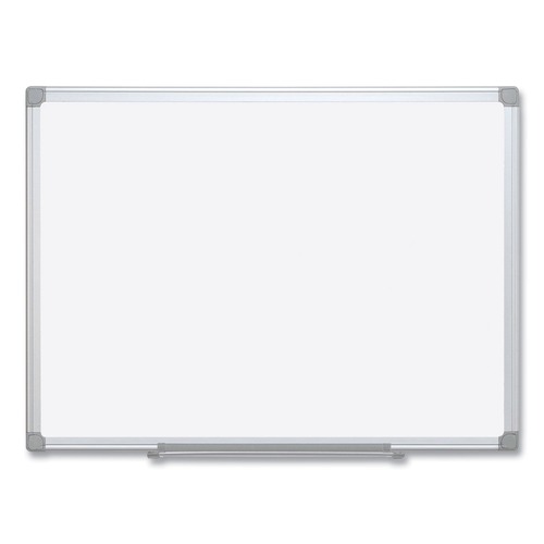 White Boards | MasterVision MA2100790 96 in. x 48 in. Earth Silver Easy Clean Dry Erase Boards - White/Silver image number 0