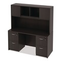 Office Desks & Workstations | Alera ALEVA286015ES Valencia Series 58.88 in. x 15 in. x 35.38 in. 4-Compartment Hutch with Doors - Espresso image number 4