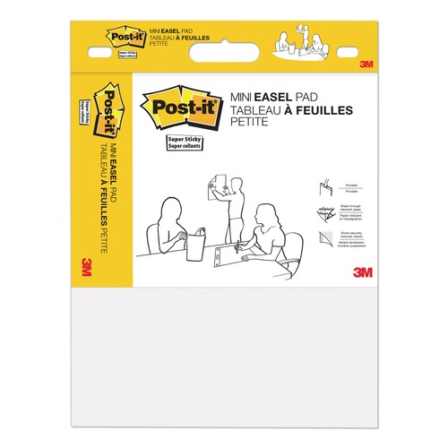 Project & Display Boards | Post-it Easel Pads Super Sticky 577SS-2PK 15 in. x 18 in. 20 Sheets Unruled Vertical-Orientation Self-Stick Easel Pads - White (2/Pack) image number 0